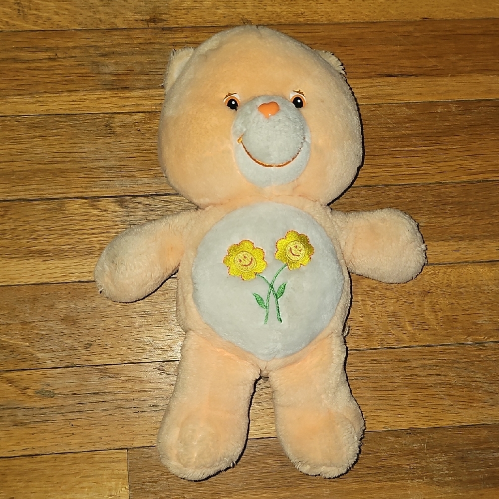 Vintage, 90s, Cartoon, Classic, Yellow, Sweet, Bear, Care, 80s, Flower, Spring
